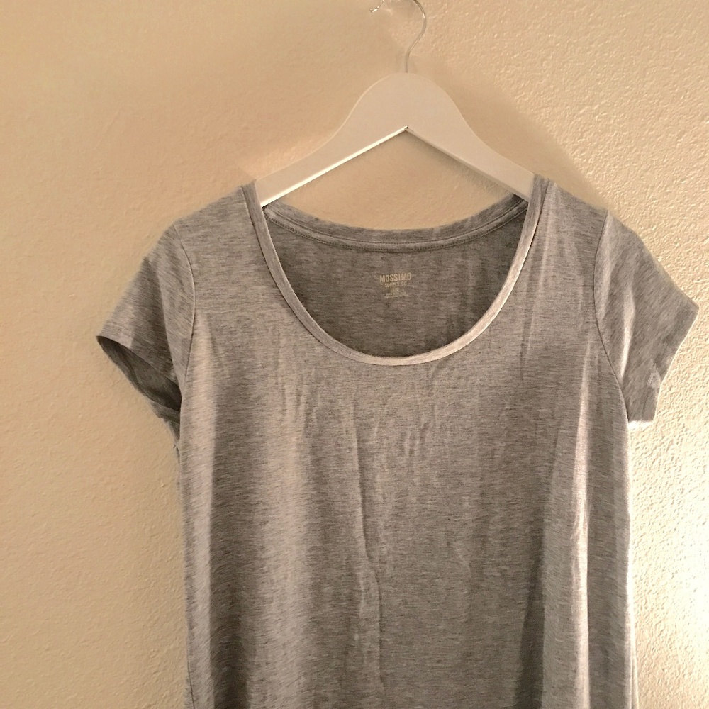 Perfect simple spring look // Grey T-shirt Dress